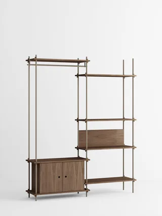Shelving System – s.200.2.G van MOEBE in Smoked-Oak/Warm-Grey – productfoto 4 van 4