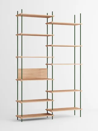 Shelving System – s.255.2.A van MOEBE in Oak/Pine-Green – productfoto 4 van 4