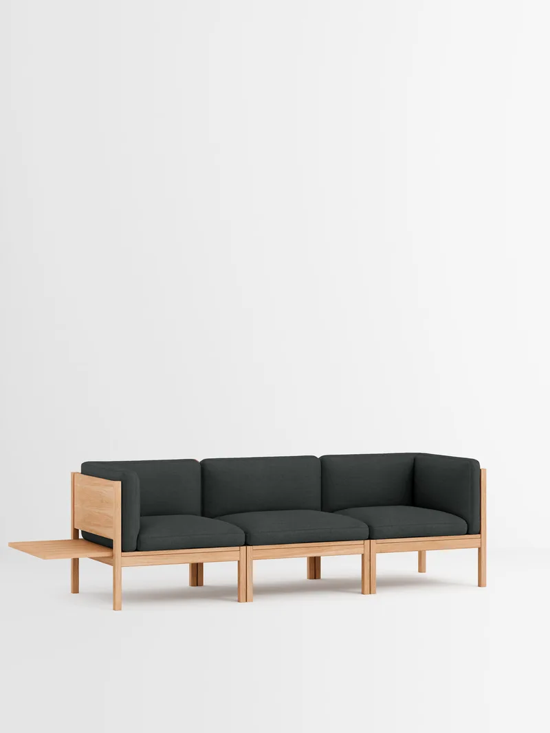 3 Seater Sofa with Sides + 1 Side Table van MOEBE in Autumn, Autumn 101, Oak – productfoto 26 van 34