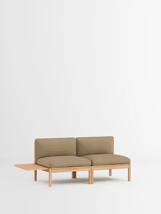 2 Seater Sofa with 1 Side Table von MOEBE in Autumn, Autumn 101, Oak – Produktfoto 8 von 34
