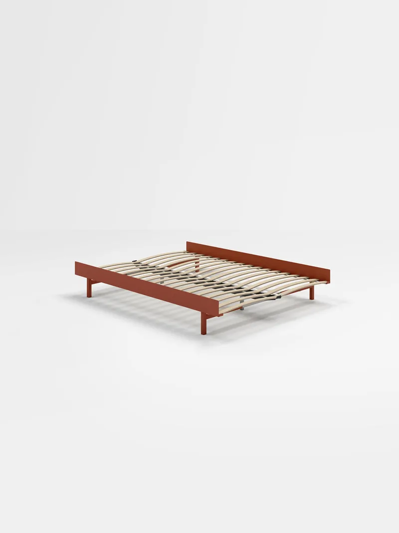 Bed 90 – 180 cm (Low) by MOEBE in Terracotta, None, 140 – product photo 15 of 15