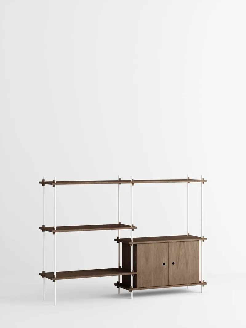 Shelving System – s.115.2.C by MOEBE in Smoked-Oak/White – product photo 4 of 4