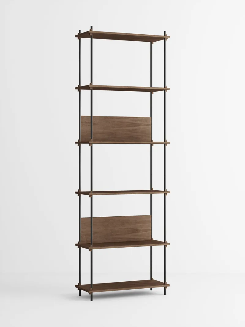 Shelving System – s.255.1.A de MOEBE en Smoked-Oak/Black – photo du produit 6 sur 6