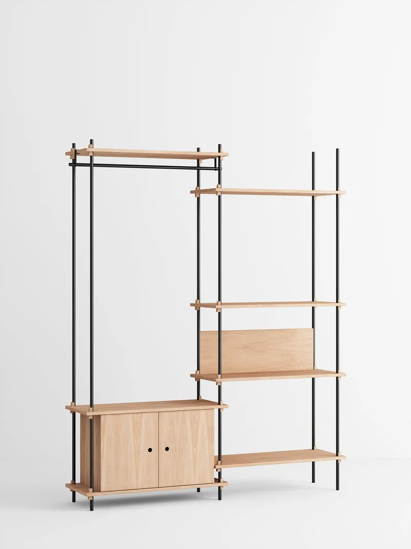 Shelving System – s.200.2.G von MOEBE in Oak/Black – Produktfoto 4 von 4