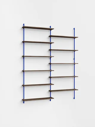 Wall Shelving – ws.200.2 van MOEBE in Smoked-Oak/Deep-Blue – productfoto 4 van 4
