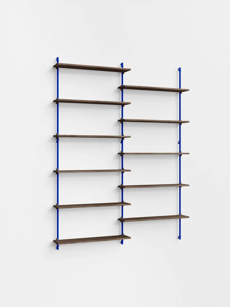 Wall Shelving – ws.200.2 van MOEBE in Smoked-Oak/Deep-Blue – productfoto 4 van 4