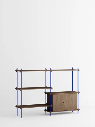 Shelving System – s.115.2.C de MOEBE en Smoked-Oak/Deep-Blue – photo du produit 4 sur 4