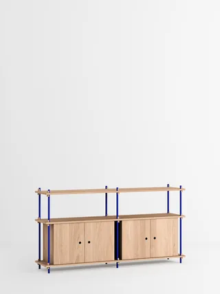 Shelving System – s.85.2.D von MOEBE in Oak/Deep-Blue – Produktfoto 4 von 4