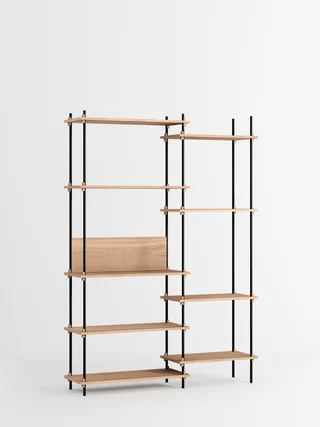 Shelving System – s.200.2.J by MOEBE in Oak/Black – product photo 4 of 4