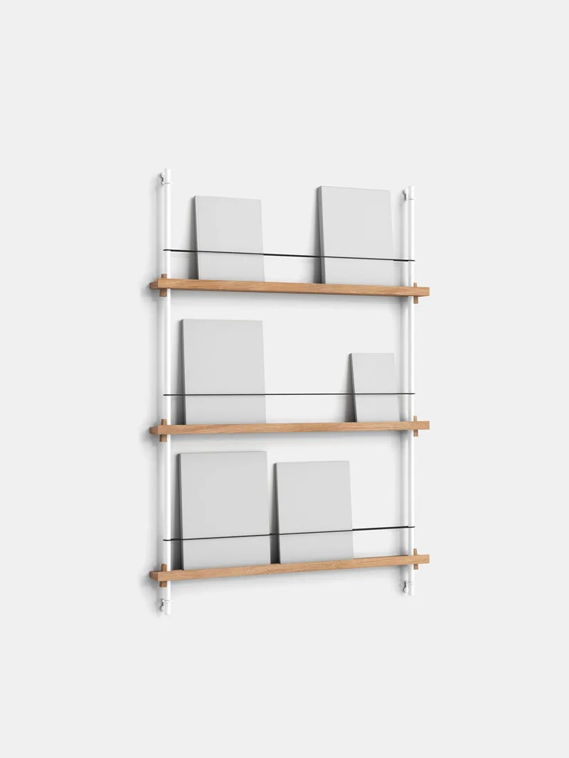 Magazine Shelving – Signifly de MOEBE en Oak/White – photo du produit