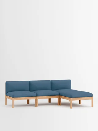 3 Seater Sofa with Chaise Longue van MOEBE in Autumn, Autumn 101, Oak – productfoto 17 van 32