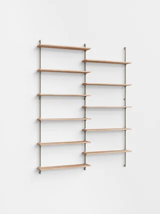 Wall Shelving – ws.200.2 van MOEBE in Oak/Warm-Grey – productfoto 4 van 4