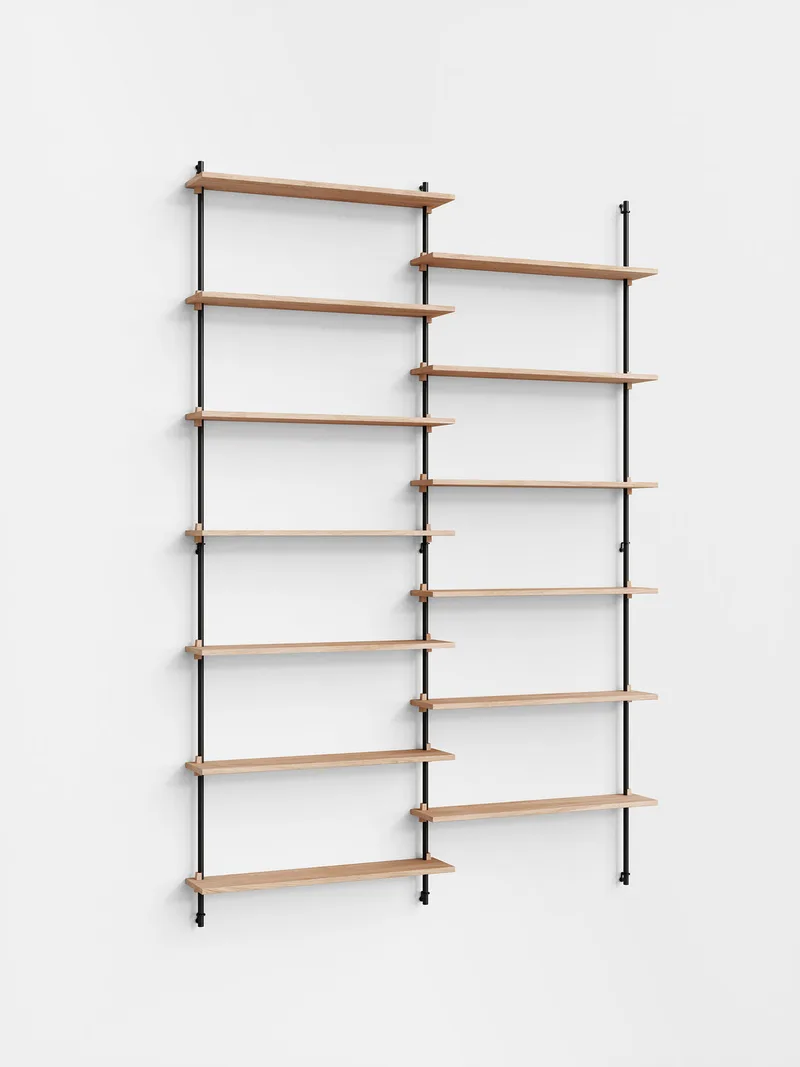 Wall Shelving – ws.230.2 von MOEBE in Oak/Black – Produktfoto 5 von 5