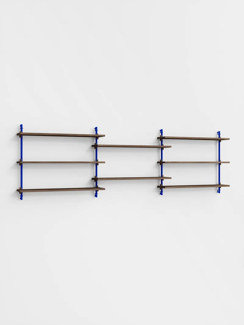 Wall Shelving – ws.65.3 by MOEBE in Smoked-Oak/Deep-Blue – product photo 4 of 4