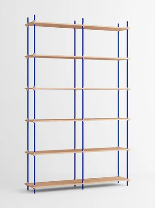 Shelving System – s.255.2.B van MOEBE in Oak/Deep-Blue – productfoto 4 van 4