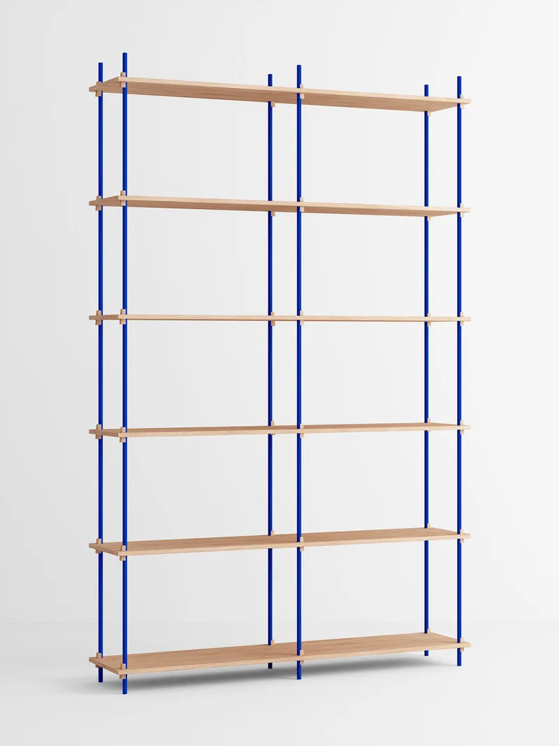 Shelving System – s.255.2.B van MOEBE in Oak/Deep-Blue – productfoto 4 van 4