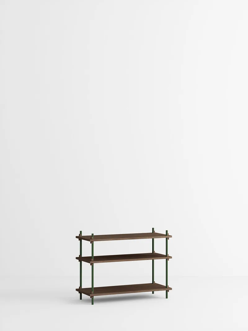 Shelving System – s.65.1.A von MOEBE in Smoked-Oak/Pine-Green – Produktfoto 5 von 5