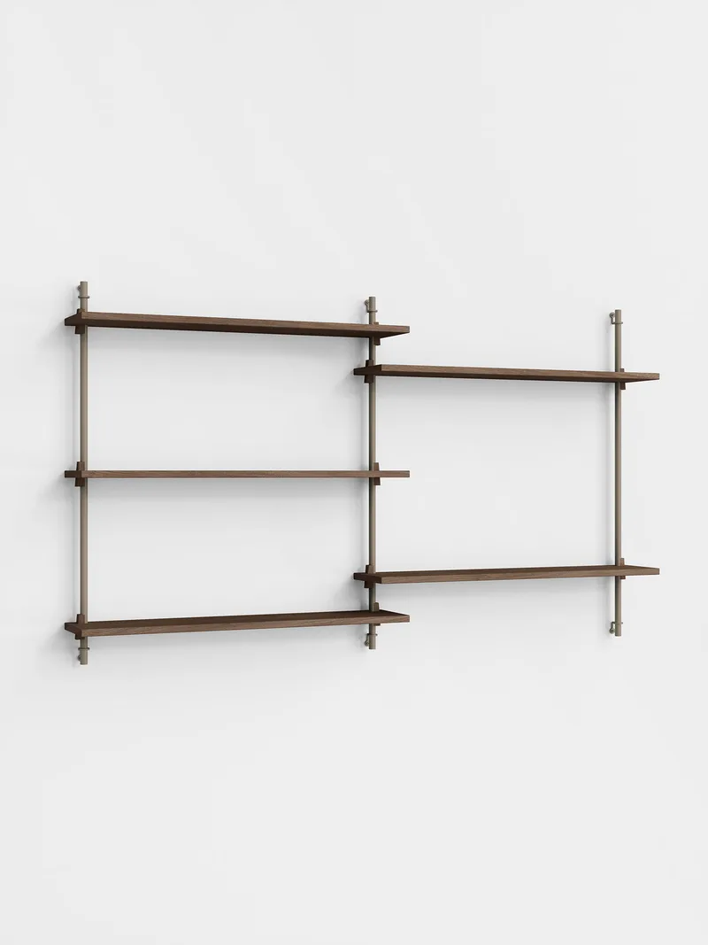 Wall Shelving – ws.85.2 by MOEBE in Smoked-Oak/Warm-Grey – product photo 4 of 4