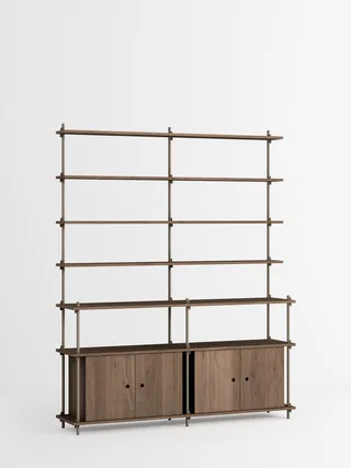 Shelving System – s.200.2.H de MOEBE en Smoked-Oak/Warm-Grey – photo du produit 4 sur 4