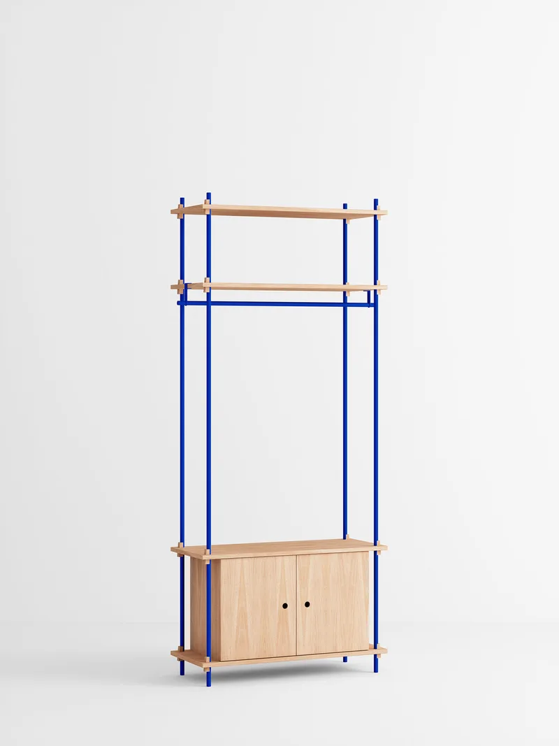 Shelving System – s.200.1.G by MOEBE in Oak/Deep-Blue – product photo 4 of 4