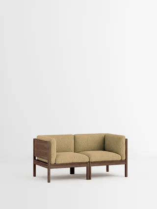 2 Seater Sofa with Sides by MOEBE in Moss, Moss 0021, Smoked Oak – product photo 35 of 35