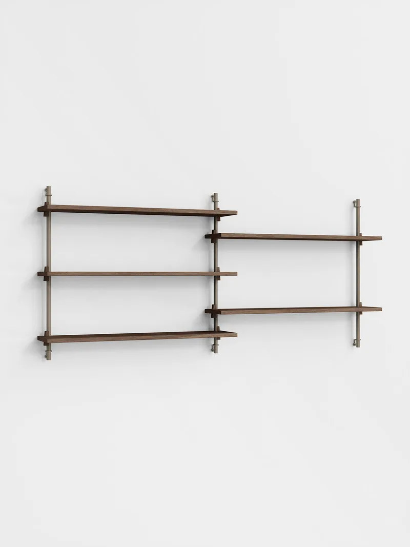 Wall Shelving – ws.65.2 by MOEBE in Smoked-Oak/Warm-Grey – product photo 4 of 4