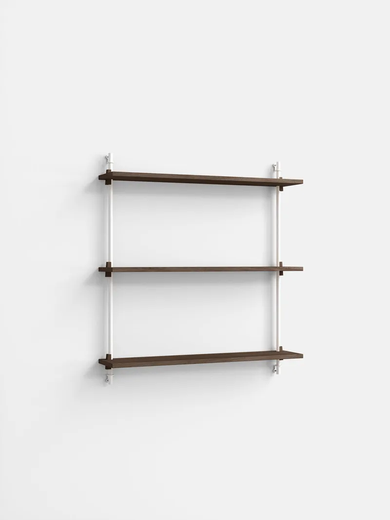 Wall Shelving – ws.85.1 by MOEBE in Smoked-Oak/White – product photo 4 of 4