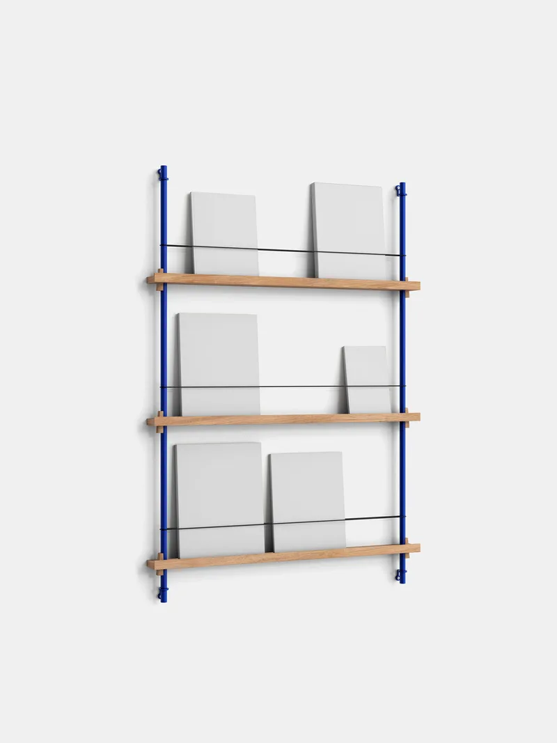 Magazine Shelving – MS.115.1 van MOEBE in Oak/Deep-Blue – productfoto 13 van 13