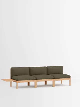 3 Seater Sofa with 1 Side Table by MOEBE in Autumn, Autumn 101, Oak – product photo 32 of 34