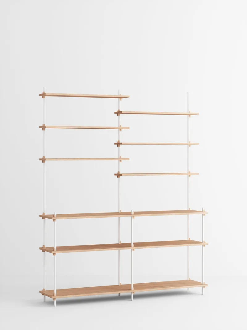 Shelving System – s.200.2.D van MOEBE in Oak/White – productfoto 4 van 4