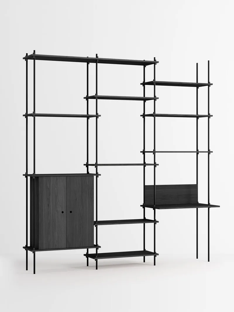 Shelving System – s.255.3.E von MOEBE in Black – Produktfoto 4 von 4