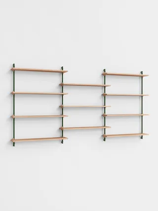 Wall Shelving – ws.115.3 de MOEBE en Oak/Pine-Green – photo du produit 4 sur 4