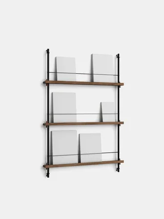 Magazine Shelving – MS.115.1 von MOEBE in Black/Stainless-Steel – Produktfoto 4 von 12