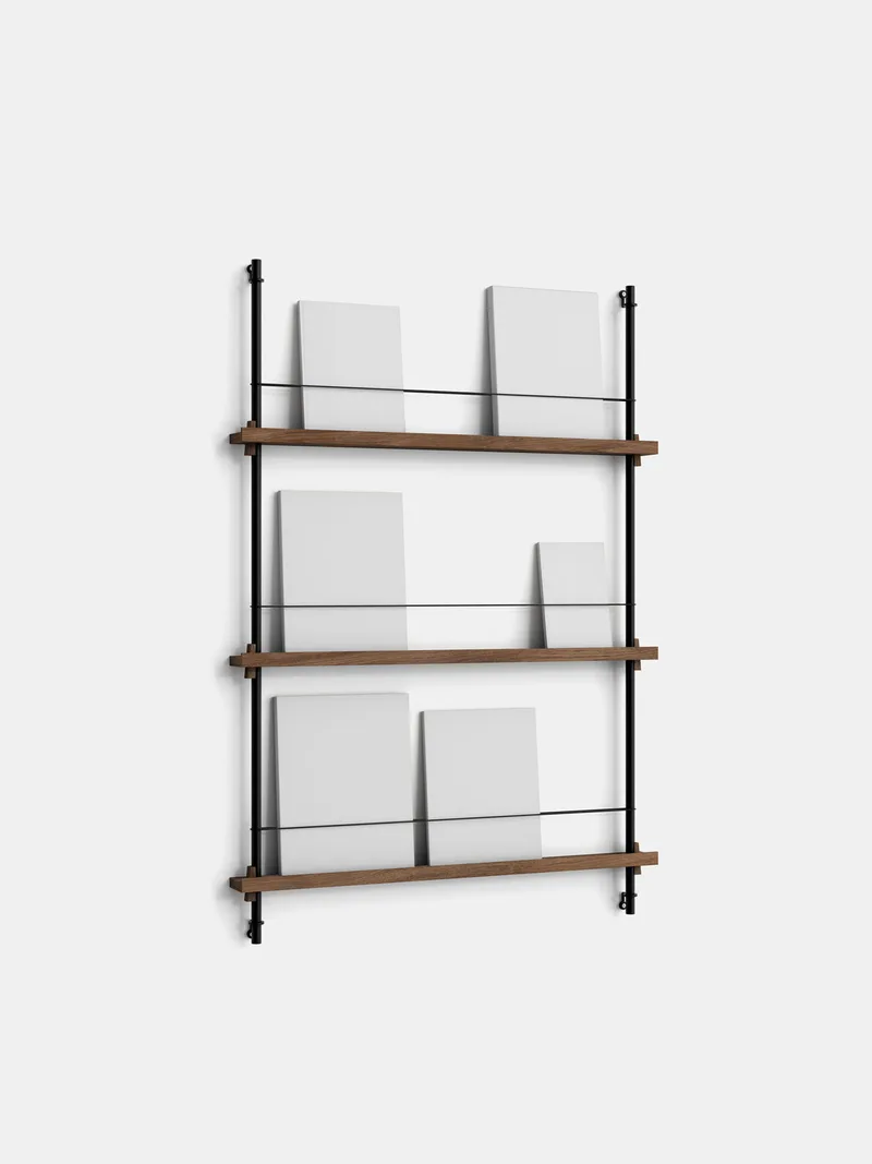 Magazine Shelving – MS.115.1 von MOEBE in Black/Stainless-Steel – Produktfoto 4 von 12