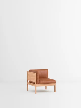 Corner by MOEBE in Leather, Cognac Leather, Oak – product photo 35 of 35