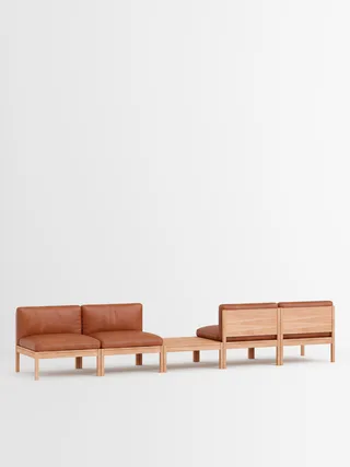 Mixed Combination B by MOEBE in Leather, Cognac Leather, Oak – product photo 35 of 35