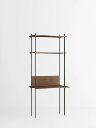 Shelving System – s.200.1.D by MOEBE in Smoked-Oak/Pine-Green – product photo 4 of 4