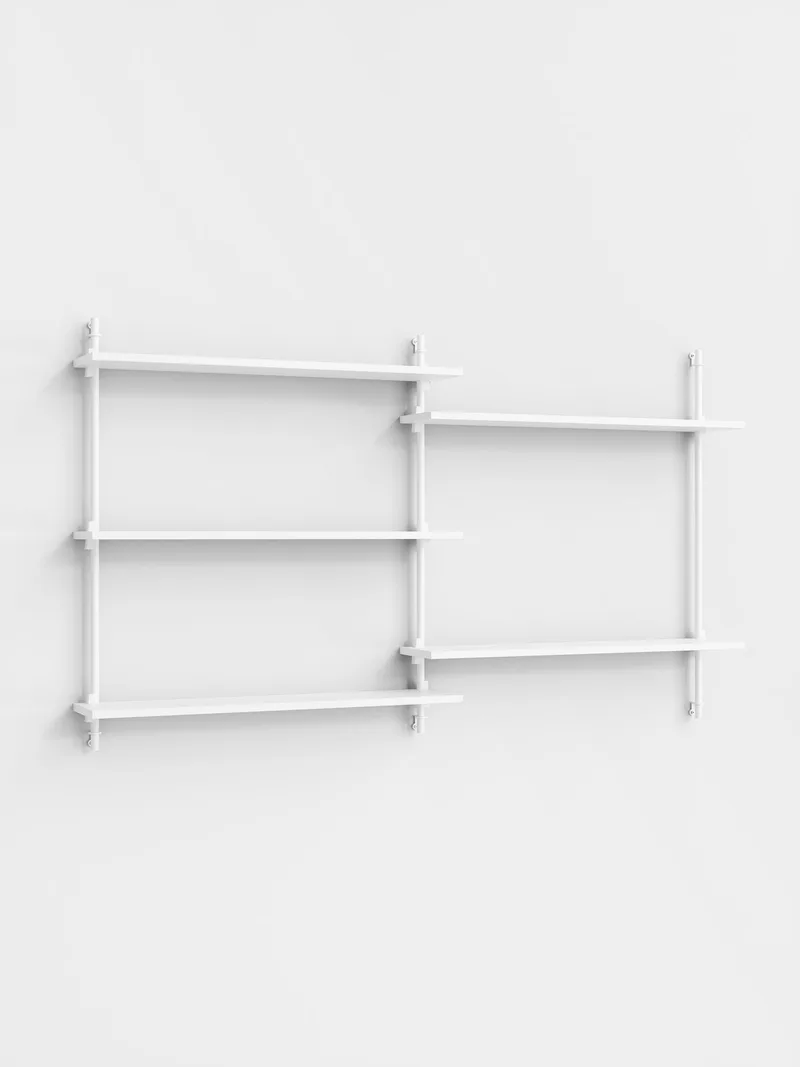 Wall Shelving – ws.85.2 van MOEBE in White/White – productfoto 4 van 4