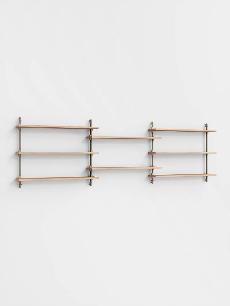 Wall Shelving – ws.65.3 by MOEBE in Oak/Warm-Grey – product photo 4 of 4