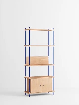 Shelving System – s.200.1.B van MOEBE in Oak/Deep-Blue – productfoto 4 van 4