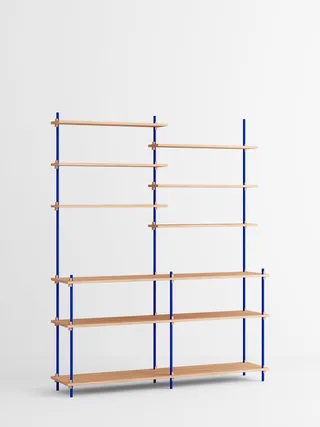 Shelving System – s.200.2.D by MOEBE in Oak/Deep-Blue – product photo 4 of 4