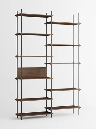 Shelving System – s.255.2.A van MOEBE in Smoked-Oak/Black – productfoto 4 van 4