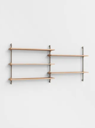 Wall Shelving – ws.65.2 de MOEBE en Oak/Warm-Grey – photo du produit 4 sur 4