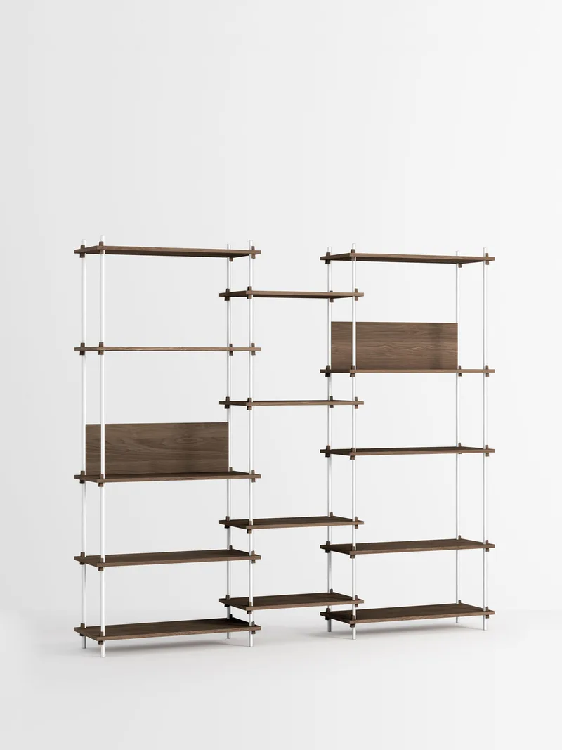 Shelving System – s.200.3.E by MOEBE in Smoked-Oak/White – product photo 4 of 4