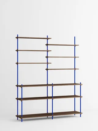 Shelving System – s.200.2.D by MOEBE in Smoked-Oak/Deep-Blue – product photo 4 of 4
