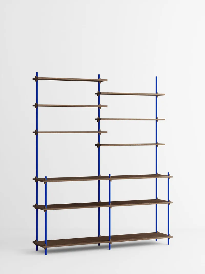 Shelving System – s.200.2.D by MOEBE in Smoked-Oak/Deep-Blue – product photo 4 of 4