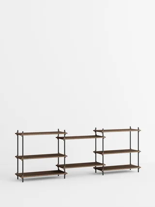 Shelving System – s.85.3.A de MOEBE en Smoked-Oak/Black – photo du produit 4 sur 4