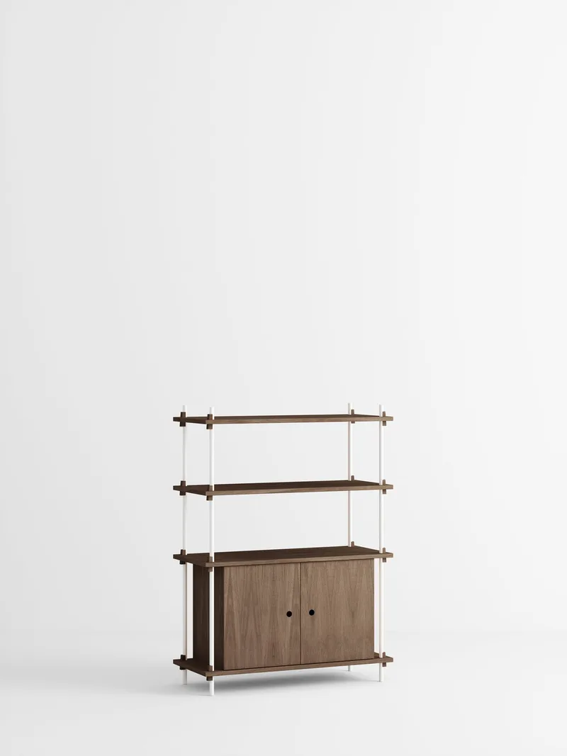 Shelving System – s.115.1.B by MOEBE in Smoked-Oak/White – product photo 4 of 4