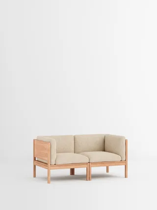 2 Seater Sofa with Sides von MOEBE in Moss, Moss 0019, Oak – Produktfoto 35 von 35