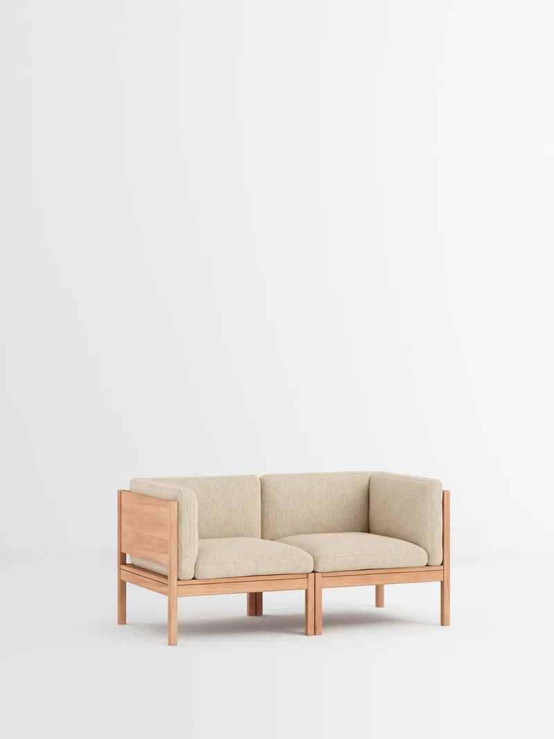 2 Seater Sofa with Sides von MOEBE in Moss, Moss 0019, Oak – Produktfoto 35 von 35